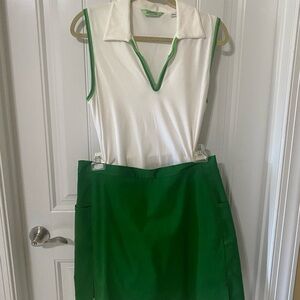 Callaway White and Green Golf Polo